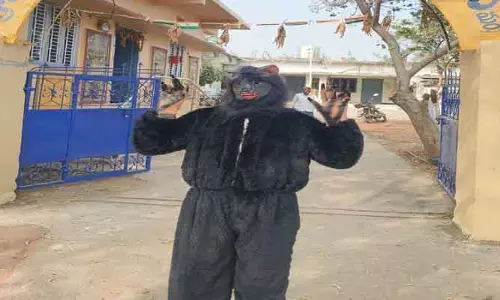 కోతుల నివారణ కోసం వినూత్న ఆలోచన