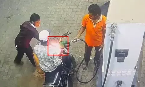 సిగరెట్‌ తాగొద్దన్నందుకు పెట్రోల్‌ ట్యాంక్‌కు నిప్పంటించాడు! తప్పిన పెను ప్రమాదం