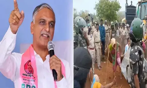 ఇది ప్రజాస్వామ్యమా? లేక పోలీస్ రాజ్యమా? ఖమ్మం కూల్చివేతలపై హరీశ్ రావు