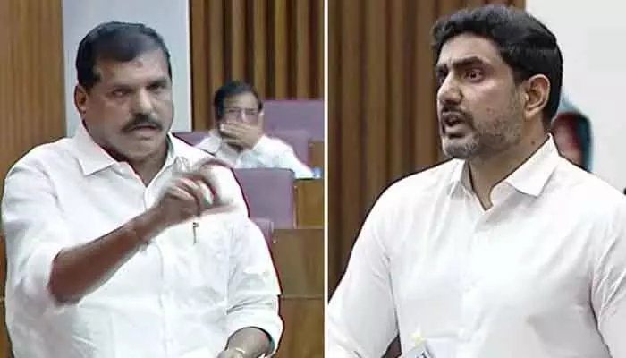 మళ్లీ బొత్స వర్సెస్ లోకేశ్.. కల్తీ ఘటనపై దద్దరిల్లిన మండలి మళ్లీ బొత్స వర్సెస్ లోకేశ్.. కల్తీ ఘటనపై దద్దరిల్లిన మండలి