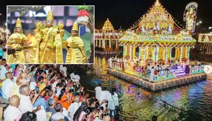శ్రీవారి సాలకట్ల తెప్పోత్సవ వైభోగం.. కాసేపట్లో సహస్రదీపాలంకార సేవ శ్రీవారి సాలకట్ల తెప్పోత్సవ వైభోగం.. కాసేపట్లో సహస్రదీపాలంకార సేవ