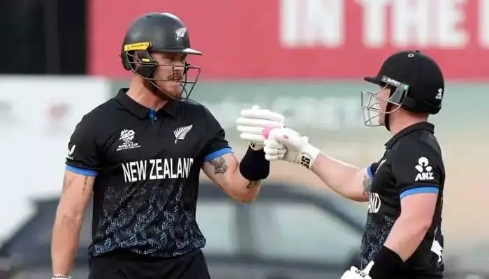 T20WorldCup2026: తడబడ్డ న్యూజిలాండ్.. ఇంగ్లాండ్ టార్గెట్ ఎంతంటే? T20WorldCup2026: తడబడ్డ న్యూజిలాండ్.. ఇంగ్లాండ్ టార్గెట్ ఎంతంటే?