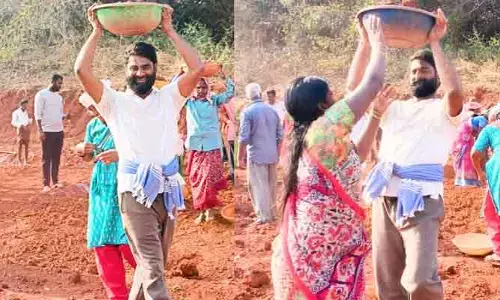 ఉపాధి హామీ పని చేసిన డీసీసీ అధ్యక్షుడు ఏలే మల్లికార్జున్