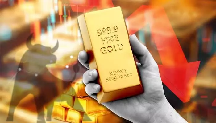 Gold Price: వారెవ్వా గంటల్లోనే సీన్ రివర్స్.. భారీ తగ్గిన బంగారం ధరలు Gold Price: వారెవ్వా గంటల్లోనే సీన్ రివర్స్.. భారీ తగ్గిన బంగారం ధరలు