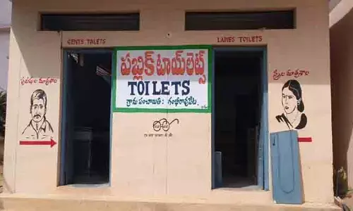 ప్రజా మరుగుదొడ్ల కు డోరు  కరువు?