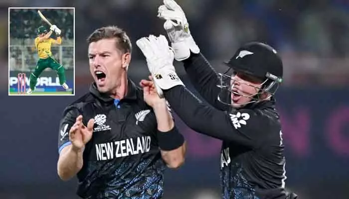 T20 Semi final: కట్టుదిట్టంగా కివీస్ బౌలింగ్.. 5 వికెట్లు కోల్పోయిన సౌతాఫ్రికా T20 Semi final: కట్టుదిట్టంగా కివీస్ బౌలింగ్.. 5 వికెట్లు కోల్పోయిన సౌతాఫ్రికా