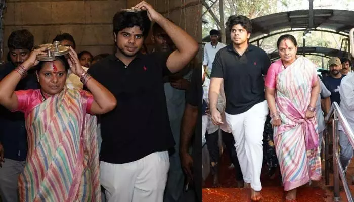 అలిపిరి నుంచి కాలినడకన తిరుమలకు కవిత అలిపిరి నుంచి కాలినడకన తిరుమలకు కవిత