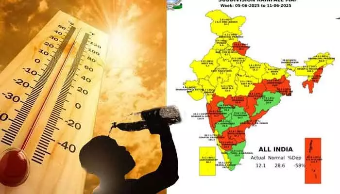 దేశవ్యాప్తంగా ఎండల సెగ: 12 రాష్ట్రాలకు హీట్ వేవ్ హెచ్చరికలు జారీ చేసిన IMD దేశవ్యాప్తంగా ఎండల సెగ: 12 రాష్ట్రాలకు హీట్ వేవ్ హెచ్చరికలు జారీ చేసిన IMD