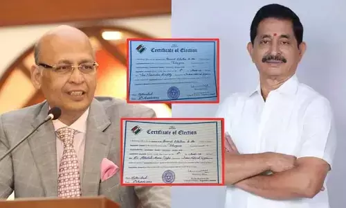 రాజ్యసభ సభ్యులుగా వేం నరేందర్ రెడ్డి, అభిషేక్ మను సింఘ్వీ.. ధ్రువీకరణ పత్రాల స్వీకరణ