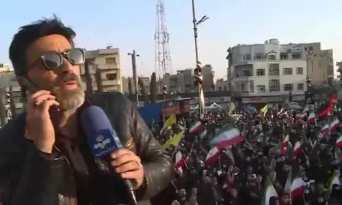 iran explosions during live coverage shocking incident goes viral