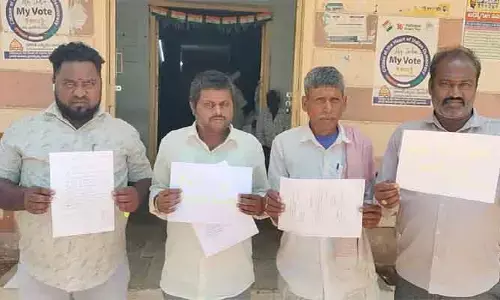 వీఆర్ఏ పై   సర్పంచ్ భర్త దాడి