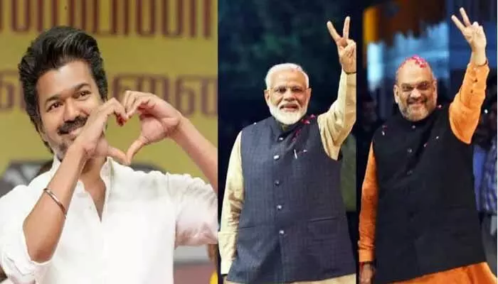 తమిళనాడు రాజకీయాల్లో కీలక పరిణామం.. విజయ్కు బీజేపీ బంపరాఫర్? తమిళనాడు రాజకీయాల్లో కీలక పరిణామం.. విజయ్కు బీజేపీ బంపరాఫర్?