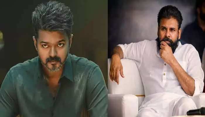 విజయ్ వర్సెస్ పవన్.. ఉస్తాద్ ఈవెంట్లో మొదలైన అసలైన పొలిటికల్ వార్! విజయ్ వర్సెస్ పవన్.. ఉస్తాద్ ఈవెంట్లో మొదలైన అసలైన పొలిటికల్ వార్!