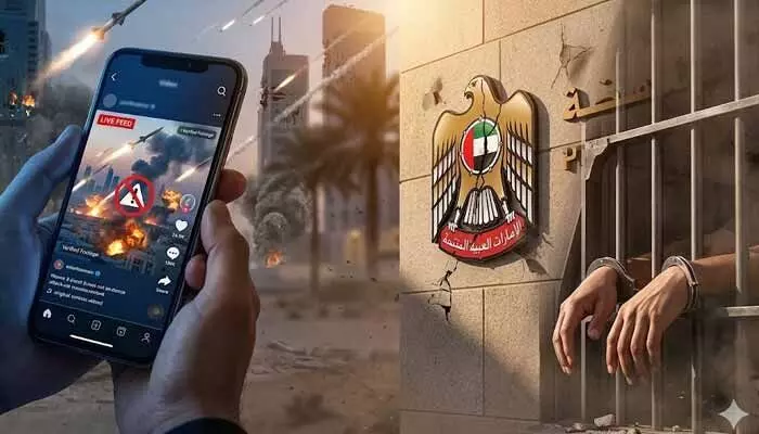 యుద్ధంపై తిక్క పోస్టులు... 19 మంది భారతీయులపై యూఏఈ కఠిన చర్యలు యుద్ధంపై తిక్క పోస్టులు... 19 మంది భారతీయులపై యూఏఈ కఠిన చర్యలు