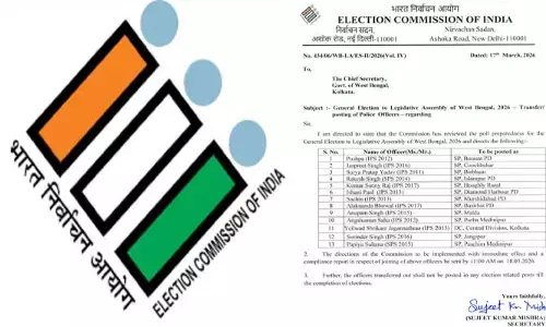 పశ్చిమ బెంగాల్‌లో ఈసీ గర్జన: 13 జిల్లాల ఎస్పీల మార్పు
