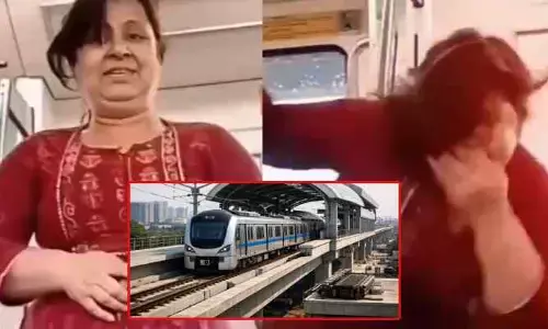 మెట్రో రీల్ డాన్స్ వైరల్...ఈ లేడీ అరాచ‌కం చూస్తే