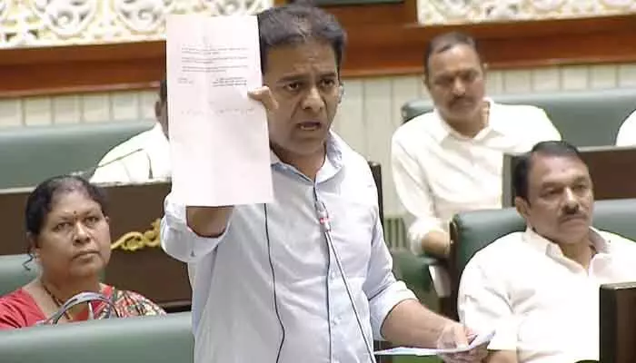 ఎన్నికల ముందు ‘దానకర్ణ’.. తర్వాత ‘కుంభకర్ణ’: అసెంబ్లీలో కేటీఆర్ ప్రాసలు, పంచ్లు ఎన్నికల ముందు ‘దానకర్ణ’.. తర్వాత ‘కుంభకర్ణ’: అసెంబ్లీలో కేటీఆర్ ప్రాసలు, పంచ్లు