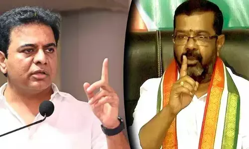 చూడకుండా కేటీఆర్ జాతీయ గీతం పాడగలడా?.. కాంగ్రెస్ ఎమ్మెల్యే సవాల్
