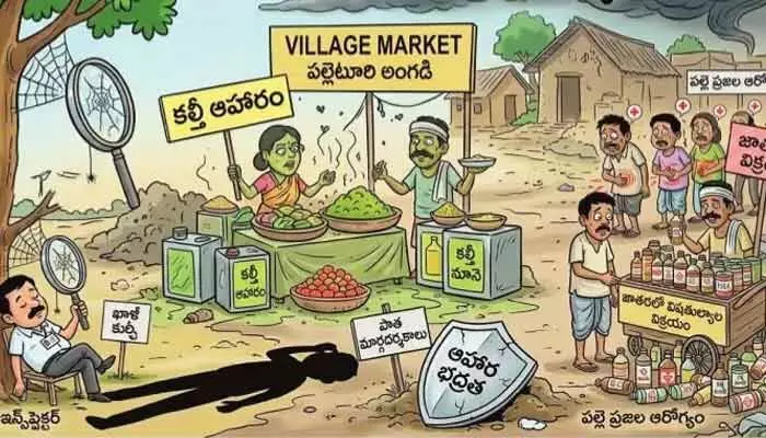 ఫుడ్ సేఫ్టీ ఎక్కడ? పల్లె ఆహార భద్రత గాలికి.. పట్టణాలకే తనిఖీలు ఫుడ్ సేఫ్టీ ఎక్కడ? పల్లె ఆహార భద్రత గాలికి.. పట్టణాలకే తనిఖీలు