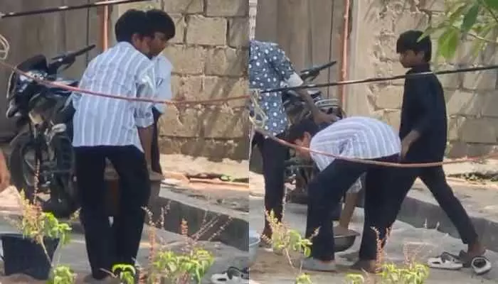 విద్యార్థులతో వెట్టి చాకిరీ పనులు విద్యార్థులతో వెట్టి చాకిరీ పనులు
