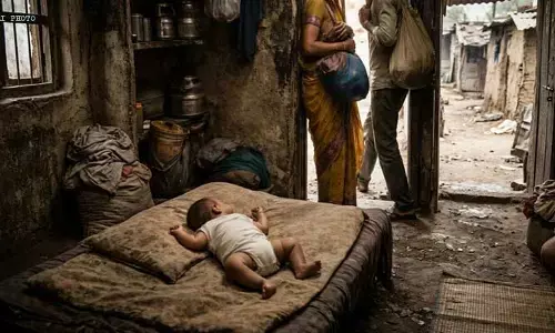 బిక్షాటనకు వెళ్లిన తల్లిదండ్రులు.. ఆకలితో అల్లాడి నెల రోజుల పసికందు మృతి!