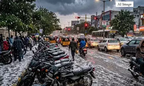 హైదరాబాద్‌లో భారీ వడగళ్ల వర్షం.. అతలాకుతలమైన జనజీవనం!