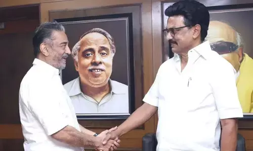 డీఎంకే కూటమికి మద్దతు.. అసెంబ్లీ ఎన్నికల బరి నుంచి తప్పుకున్న కమల్‌హాసన్‌