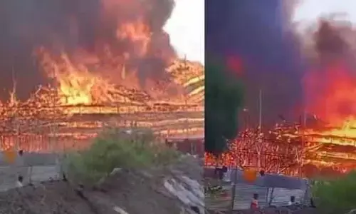 అయోధ్య యజ్ఞశాలలో భారీ అగ్నిప్రమాదం