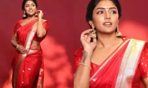 Eesha Rebba : రెడ్ శారీలో రాయల్ లుక్‌తో మెస్మరైజ్ చేసిన ఈషా రెబ్బ‌
