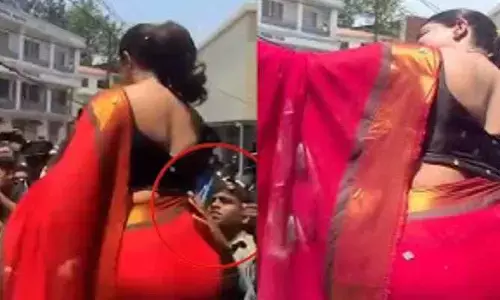 బాలయ్య హీరోయిన్ కు అవ‌మానం..న‌డుముపై చేతులు వేసి !
