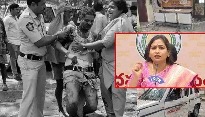 చల్లపల్లి పీఎస్ వద్ద పేలుడు.. ఘటనపై స్పందించిన హోంమంత్రి అనిత చల్లపల్లి పీఎస్ వద్ద పేలుడు.. ఘటనపై స్పందించిన హోంమంత్రి అనిత