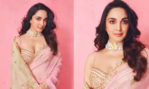 Kiara Advani: పింక్ సారీలో కియారా అద్వాణి గ్లామర్ షో.. ఆ అందాలే స్పెషల్ హైలెట్
