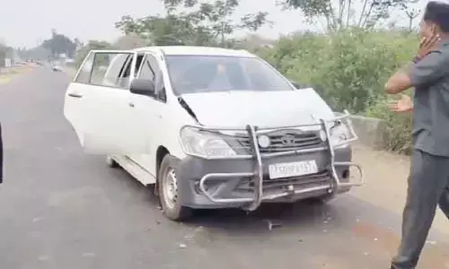 తృటిలో తప్పిన ముప్పు.. డీజీపీ కాన్వాయ్ ట్రయల్ రన్‌లో ప్రమాదం