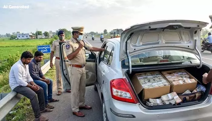 విజయవాడలో పోలీసుల విస్తృత తనిఖీలు : కారులో రూ.2 కోట్ల నగదు స్వాధీనం విజయవాడలో పోలీసుల విస్తృత తనిఖీలు : కారులో రూ.2 కోట్ల నగదు స్వాధీనం
