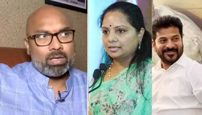 కల్వకుంట్ల కవిత పార్టీకి రేవంత్ రెడ్డే స్పాన్సర్: ఎంపీ అర్వింద్ సంచలన వ్యాఖ్యలు కల్వకుంట్ల కవిత పార్టీకి రేవంత్ రెడ్డే స్పాన్సర్: ఎంపీ అర్వింద్ సంచలన వ్యాఖ్యలు