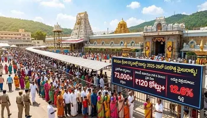 తిరుమలలో భక్తుల రికార్డు: 2025-26 లో పెరిగిన శ్రీవారి దర్శనాలు తిరుమలలో భక్తుల రికార్డు: 2025-26 లో పెరిగిన శ్రీవారి దర్శనాలు