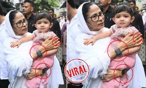 మమతా బెనర్జీ చేతికి మూడు ఫిట్‌నెస్ వాచీలు.. అలా ఎందుకో తెలుసా?