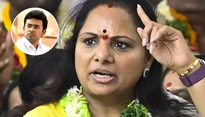 నీకు ఎంత ధైర్యం..?.. తేజస్వి సూర్యపై కవిత నిప్పులు నీకు ఎంత ధైర్యం..?.. తేజస్వి సూర్యపై కవిత నిప్పులు