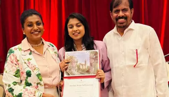 మాజీ మంత్రి రోజా కూతురు అరుదైన ఘనత మాజీ మంత్రి రోజా కూతురు అరుదైన ఘనత