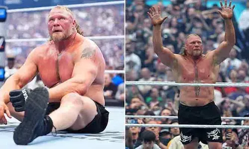 WWE రెసిల్ మేనియాలో సంచలనం.. బ్రాక్ లెస్నర్ రిటైర్మెంట్