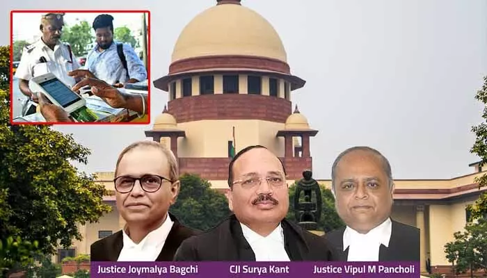 ఏపీ ఈ-చలానా కుంభకోణం: ఆర్బిట్రేషన్ ప్రక్రియపై సుప్రీంకోర్టు స్టే ఏపీ ఈ-చలానా కుంభకోణం: ఆర్బిట్రేషన్ ప్రక్రియపై సుప్రీంకోర్టు స్టే