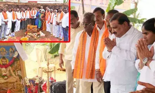 బ్రహ్మంగారి ఆలయ నిర్మాణానికి భూమి పూజ..