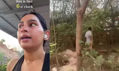 సైకిల్ ట్రాక్ పై మహిళా రన్నర్ కు వేధింపులు