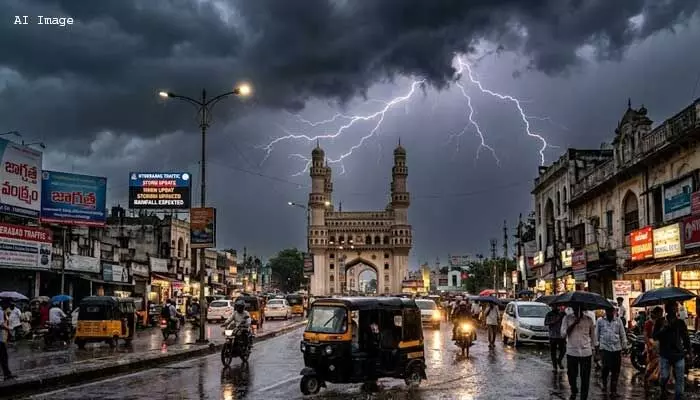 హైదరాబాద్లో అకస్మాత్తుగా మారిన వాతావరణం.. పలు ప్రాంతాలను కమ్మేసిన చీకటి హైదరాబాద్లో అకస్మాత్తుగా మారిన వాతావరణం.. పలు ప్రాంతాలను కమ్మేసిన చీకటి