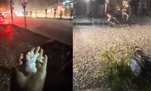 బెంగుళూరులో వడగళ్ల వాన బీభత్సం