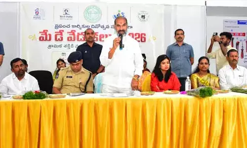 కార్మికుల పోరాటమే మేడే కు స్ఫూర్తి: ప్రభుత్వ విప్ ఆది శ్రీనివాస్
