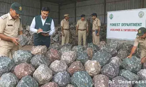 రూ.కోటి విలువైన రంగురాళ్లు పట్టివేత