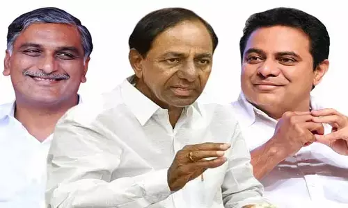 కేసీఆర్‌తో కేటీఆర్, హరీశ్ రావు భేటీ: పార్టీ బలోపేతంపై కీలక చర్చలు