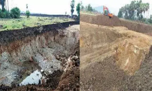 అమరావతిలో గ్రావెల్ మాఫియా? రైతుల ప్లాట్లలో అక్రమ తవ్వకాల ఆరోపణలు