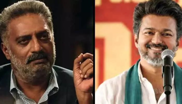 తమిళనాడులో విజయ్ విక్టరీ..ప్రకాష్ రాజ్ వివాదస్పద పోస్ట్ ! తమిళనాడులో విజయ్ విక్టరీ..ప్రకాష్ రాజ్ వివాదస్పద పోస్ట్ !
